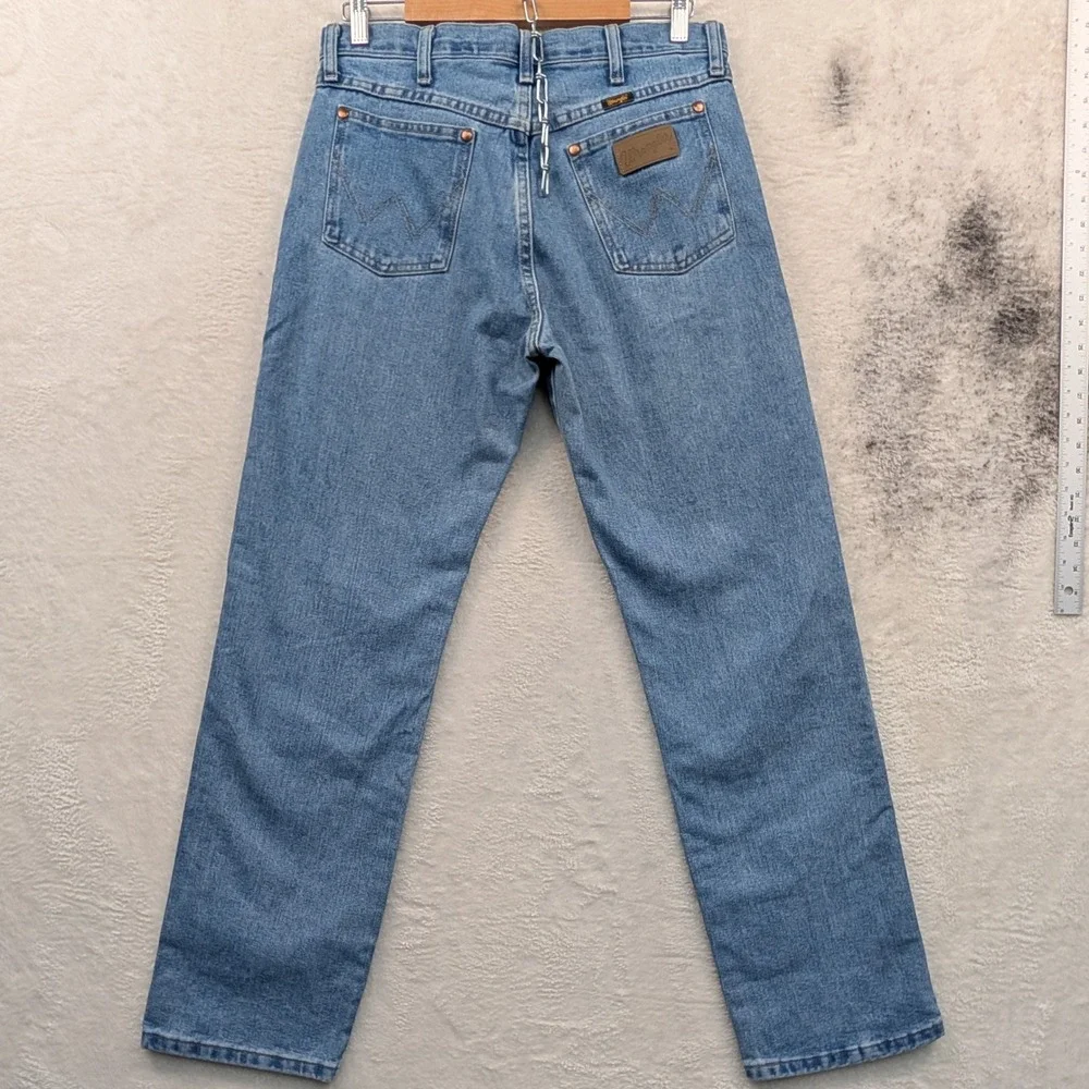 VTG Wrangler Jeans Men's 33x30 Blue Straight Leg Western Workwear Cowboy 90s